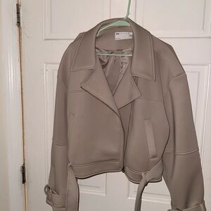 Women's light gray scuba Jacket
